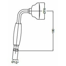 Ручной душ Cezares Czr CZR-U-D1FC-03/24-Bi Золото