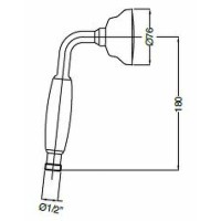 Ручной душ Cezares Czr CZR-U-D1FC-03/24-M Золото