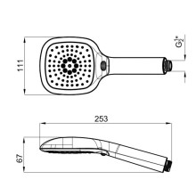 Душевая лейка 111 мм Noken Urban N199999731
