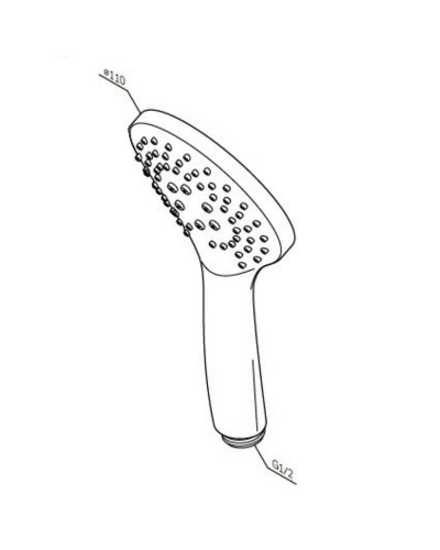 Ручной душ AM.PM Gem F0290022 Черный матовый