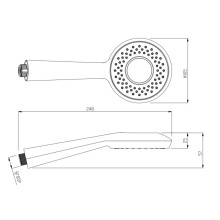 Душевая лейка 105 мм Jaquar HSH-CHR-1715