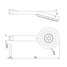 Душевая лейка 105 мм Jaquar HSH-CHR-1721