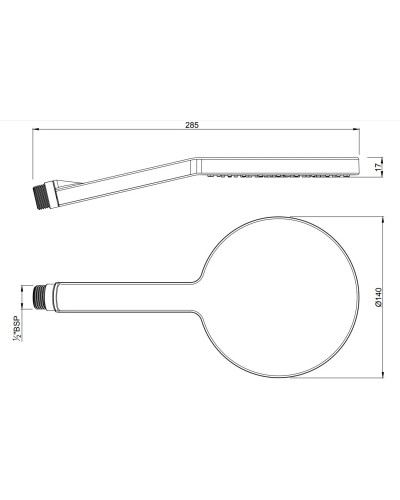 Душевая лейка 140 мм Jaquar Maze HSH-CHR-1727