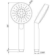 Душевая лейка 100 мм Jaquar HSH-CHR-1937