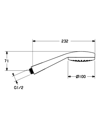 Душевая лейка 100 мм Hansa Viva 44310100