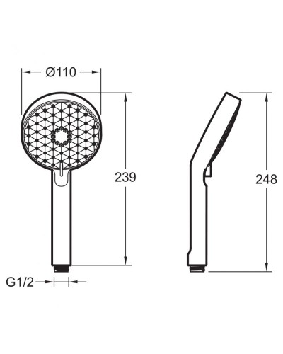 Ручной душ Jacob Delafon Awaken E72415RU-CP Хром