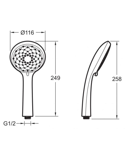 Ручной душ Jacob Delafon Awaken E72421RU-CP Хром