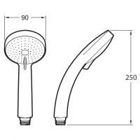 Ручной душ Jacob Delafon Beat E76906RU-CP Хром