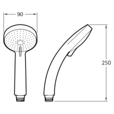 Ручной душ Jacob Delafon Beat E76906RU-CP Хром