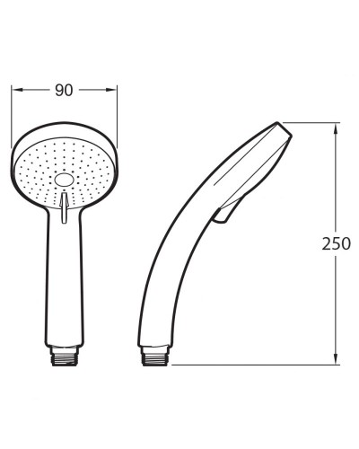 Ручной душ Jacob Delafon Beat E76906RU-CP Хром