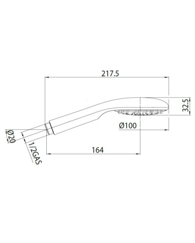Душевая лейка 100 мм Bossini Syncronia B00802.030