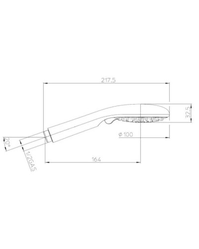 Душевая лейка 100 мм Bossini Syncronia B00805.030