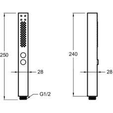 Душевая лейка Jacob Delafon Shift E21336-CP