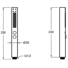 Душевая лейка Jacob Delafon Shift+ E21335-BL