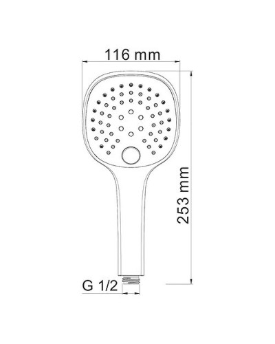 Ручной душ WasserKRAFT A050 Светлая бронза
