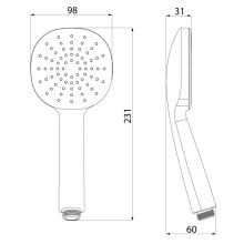 Душевая лейка 98 мм IDDIS Optima Home OPH1F98i18