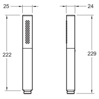 Ручной душ Jacob Delafon Shift Square E14788-CP Хром Черный