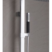 Ручной душ Jacob Delafon Shift Square E14788-CP Хром Черный