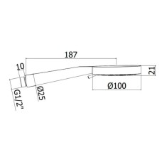 Душевая лейка 100 мм Paffoni Luna ZDOC118CR