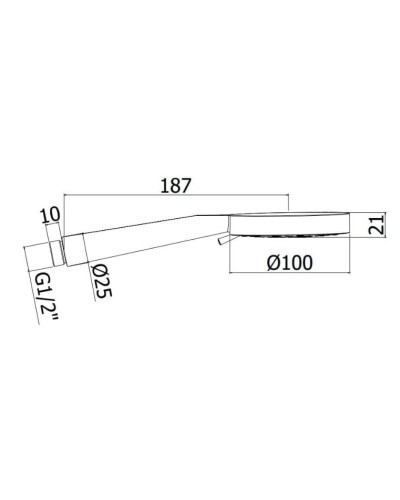 Душевая лейка 100 мм Paffoni Luna ZDOC118CR