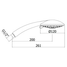 Душевая лейка 120 мм Paffoni Prestige ZDOC076CR