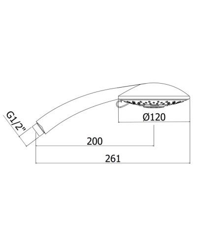 Душевая лейка 120 мм Paffoni Prestige ZDOC076CR