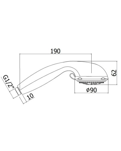 Душевая лейка 90 мм Paffoni Queen ZDOC077CR