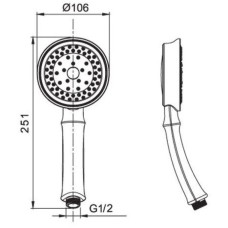 Ручной душ 106 мм Caprigo 99-506-vot