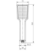 Ручной душ 75 мм Caprigo Diamante 50-160-oro