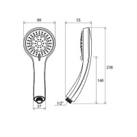 Ручной душ Ravak 952.00 X07P008 Хром