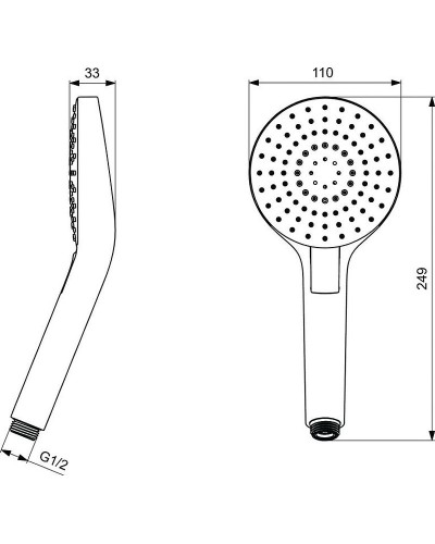 Ручной душ Ideal Standard Ideal Rain Evo Round L3 B2231AA Хром