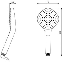 Ручной душ Ideal Standard Ideal Rain Evo Diamond L3 B2232AA Хром