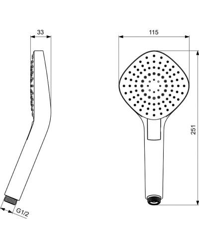 Ручной душ Ideal Standard Ideal Rain Evo Diamond L3 B2232AA Хром