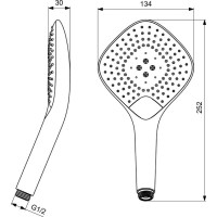 Ручной душ Ideal Standard Ideal Rain Evo Jet Diamond XL3 B1760AA Хром
