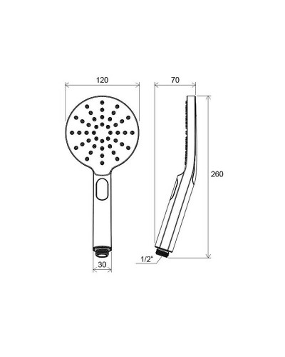 Ручной душ Ravak 956.00 X07P233 Хром