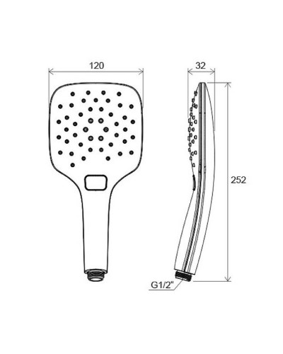 Ручной душ Ravak Air 1 959.10 X07P351 Хром