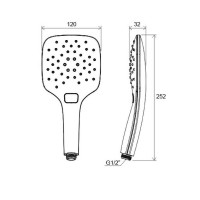Ручной душ Ravak Air 3 958.00 X07P348 Хром