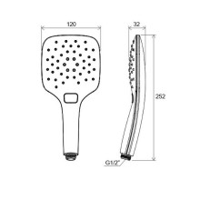Ручной душ Ravak Air 3 958.00 X07P348 Хром