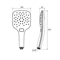 Ручной душ Ravak Air 3 958.10 X07P349 Белый