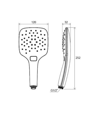 Ручной душ Ravak Air 3 958.10 X07P349 Белый