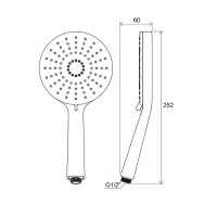 Ручной душ Ravak Flat XXL 961.00 X07P344 Хром