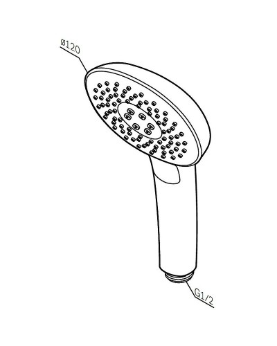 Ручной душ AM.PM Spirit V2.0 F0270A000 круглый Хром