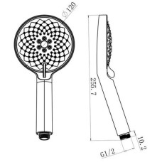 Ручной душ 120 мм Caprigo Don 98-504-BRG