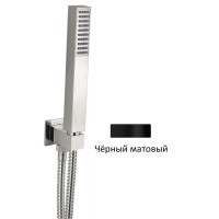 Ручной душ с гибким шлангом 150 см штуцером и держателем CEZARES CZR-L-DEFA-NOP чёрный матовый
