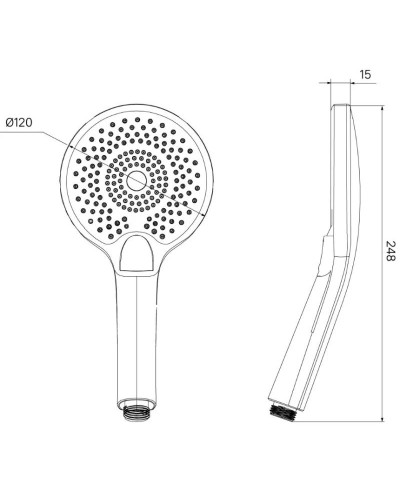 Душевая лейка 120 мм IDDIS Optima Home OPH12CWi18