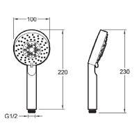 Ручной душ Jacob Delafon Brive E21756-CP Хром