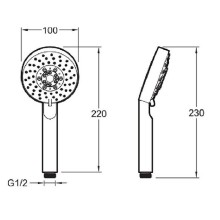 Ручной душ Jacob Delafon Brive E21756-CP Хром