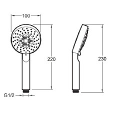 Ручной душ Jacob Delafon Brive E21756-CP Хром