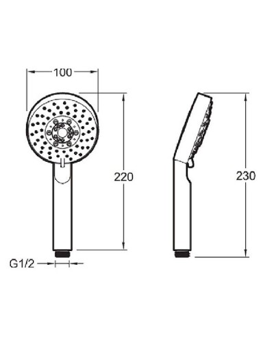 Ручной душ Jacob Delafon Brive E21756-CP Хром