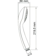 Ручной душ WasserKRAFT A001 Хром